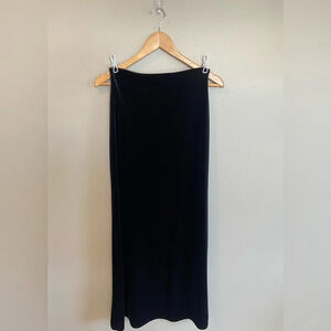 JESSICA MCCLINTOCK VINTAGE Y2K Millennium 2000 Black Velvet Maxi Skirt S…